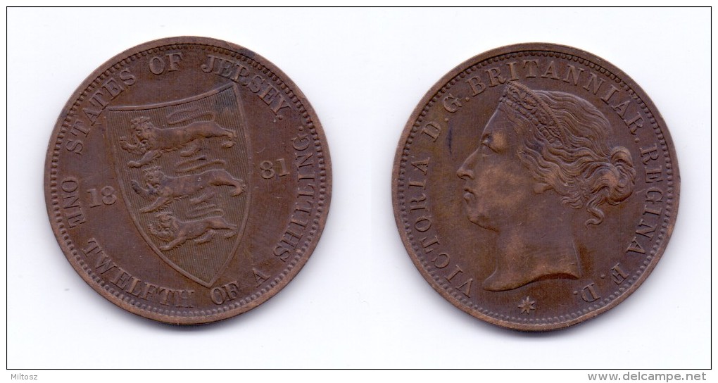 Jersey 1/12 Shilling 1881 - Jersey