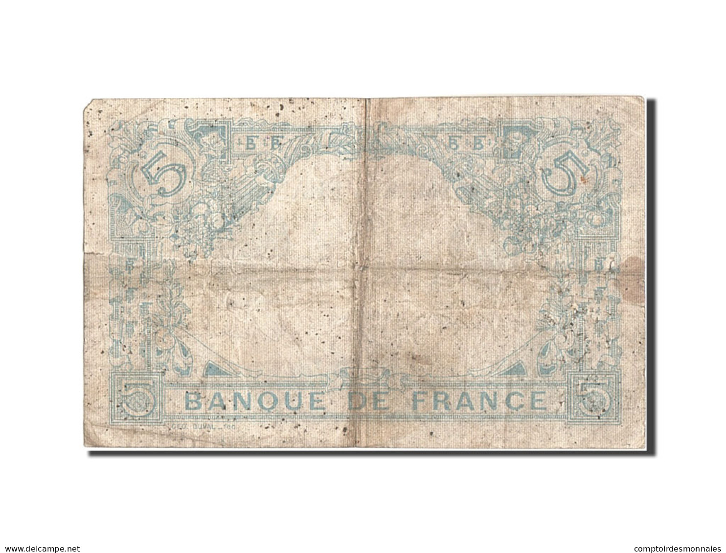 Billet, France, 5 Francs, 5 F 1912-1917 ''Bleu'', 1916, 1916-10-10, TB - 5 F 1912-1917 ''Bleu''