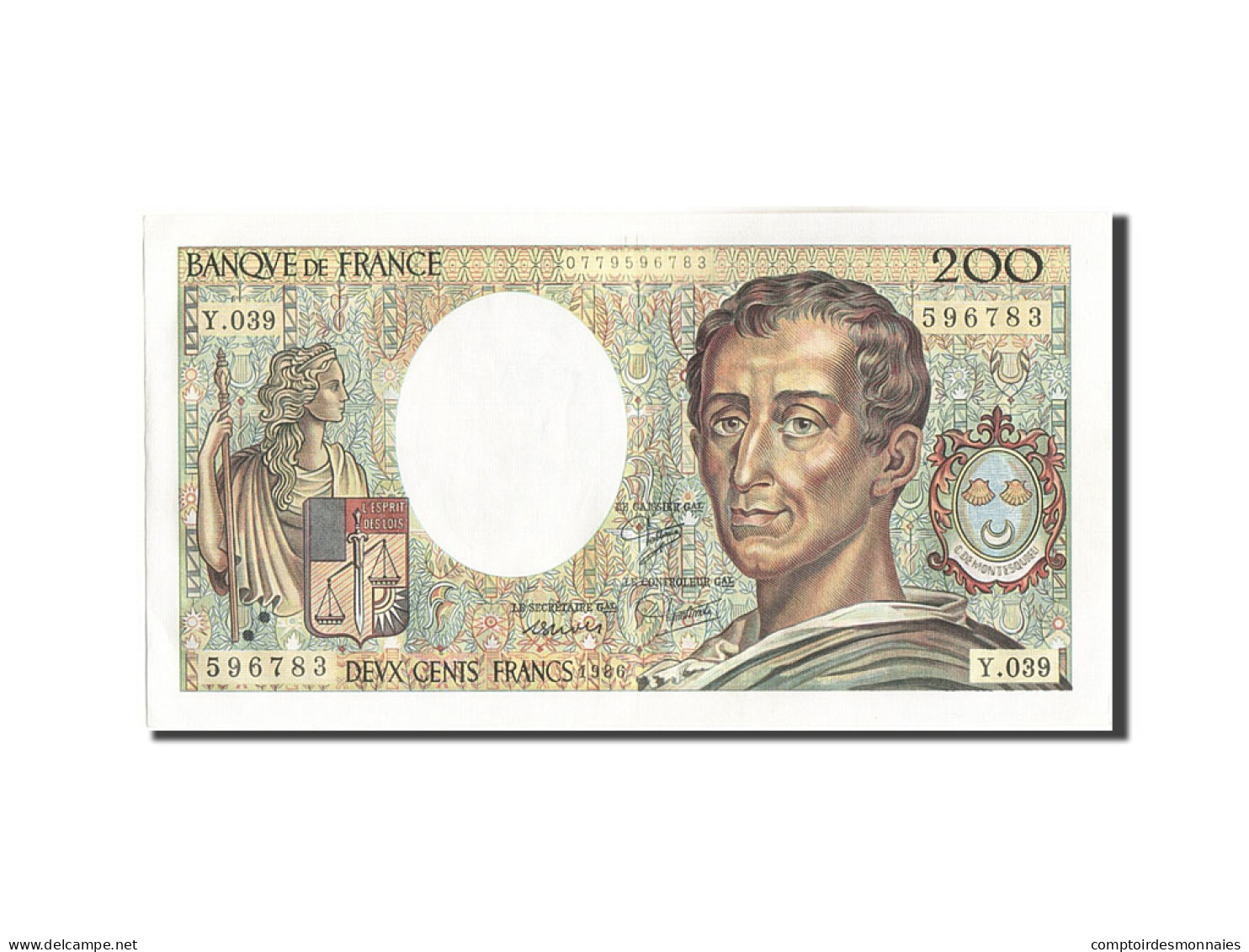 Billet, France, 200 Francs, 200 F 1981-1994 ''Montesquieu'', 1986, 1986, SUP+ - 200 F 1981-1994 ''Montesquieu''