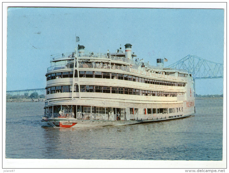 CPM   STEAMER S. S. PRESIDENT  ON THE MISSISSIPPI RIVER    NEW ORLEANS - Altri & Non Classificati