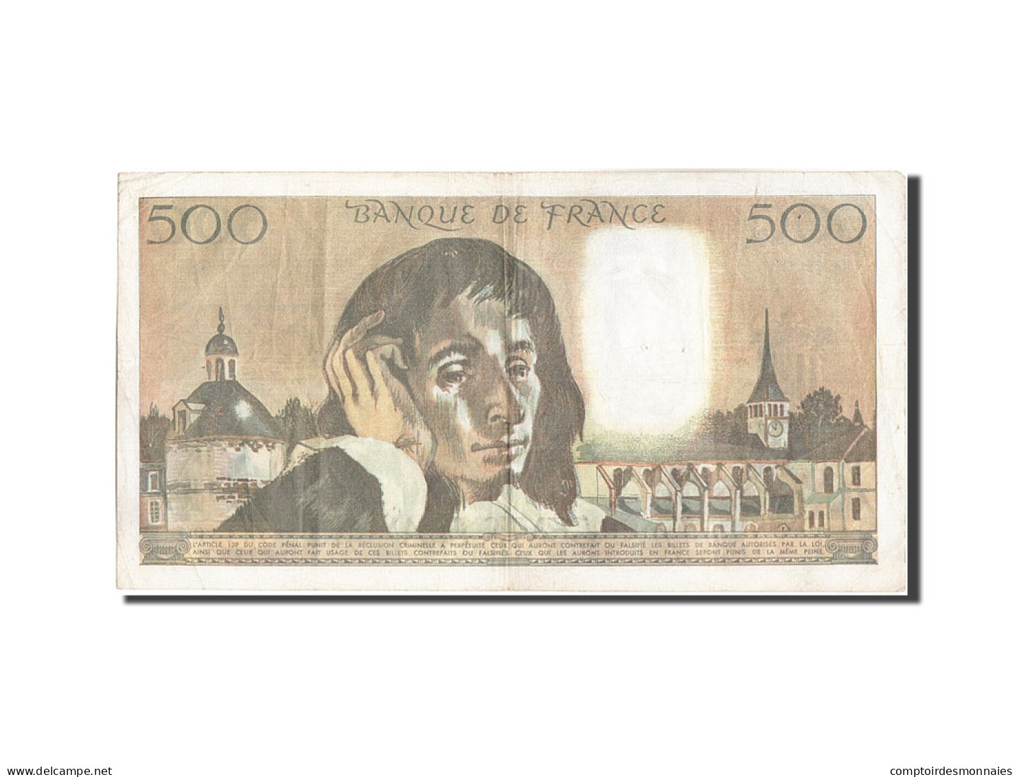 Billet, France, 500 Francs, 500 F 1968-1993 ''Pascal'', 1979, 1979-06-07, TB - 500 F 1968-1993 ''Pascal''