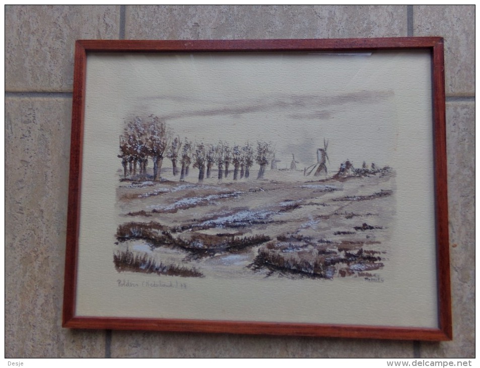 Polders Nederland 1977 Door Robert G. - Aquarelles