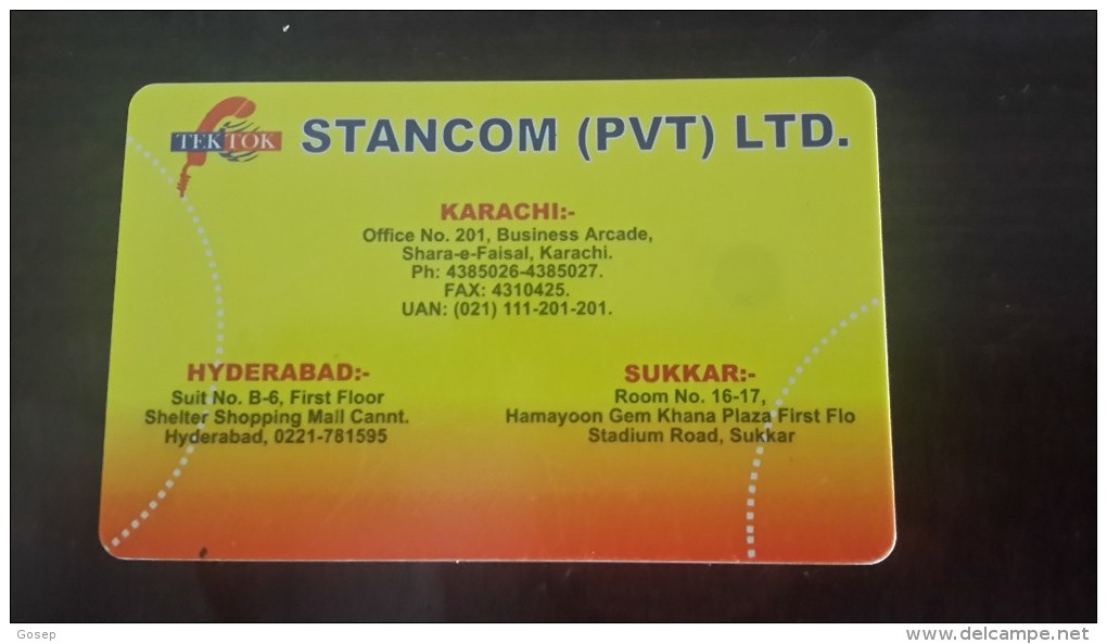 Pakistan-(pak-tk)-TEK TOK-(1000units)-black Number-51571-used Card+1card Prepiad Free - Pakistán