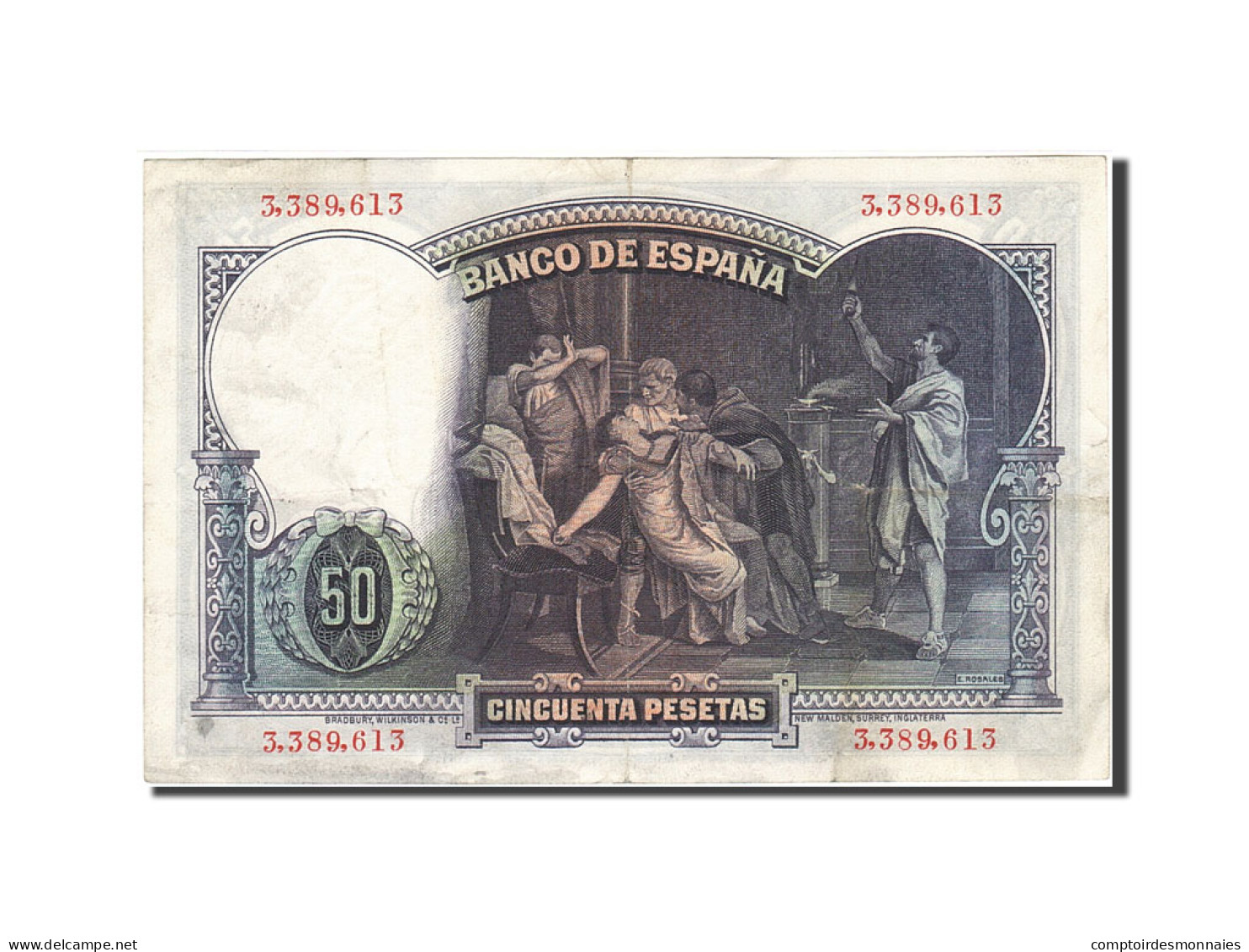 Billet, Espagne, 50 Pesetas, 1931, 1931-04-25, KM:82, TTB - 50 Peseten