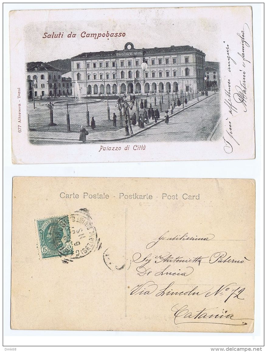 CAMPOBASSO - PALAZZO DI CITTA' - EDIZIONE ALTEROCCA - 1907 - Campobasso