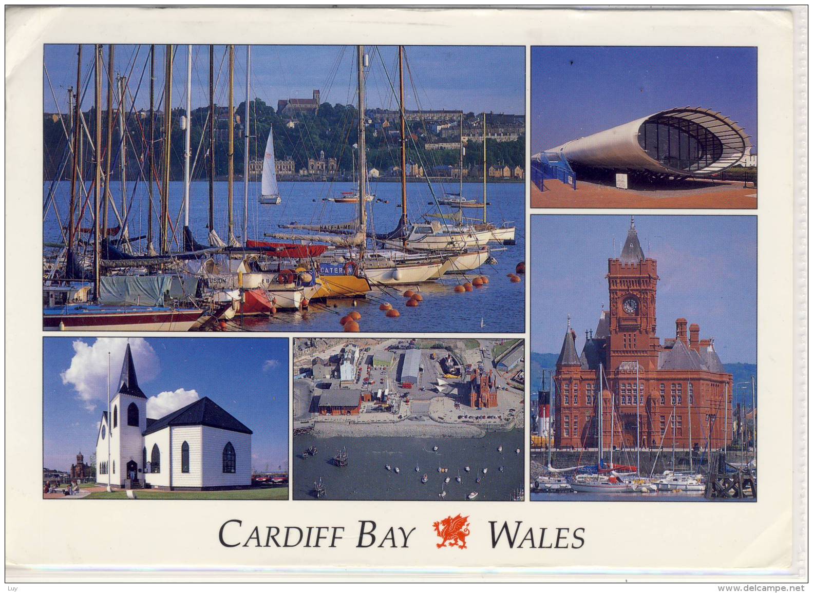 WALES - CARDIFF Bay - Multi View, Norwegian Church, Welsh Industrial Museum, Pier ..., Large Format - Other & Unclassified