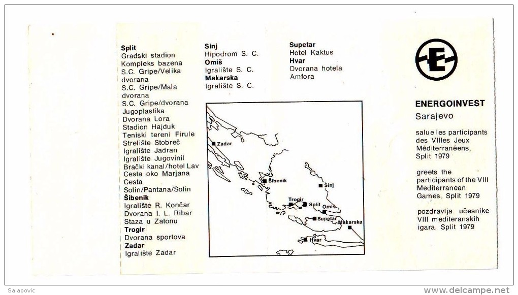 TICKET, Mediterranean Games - MIS 1979 SPLIT MEDITERANSKE IGRE, SWIMMING, PLIVANJE - Match Tickets