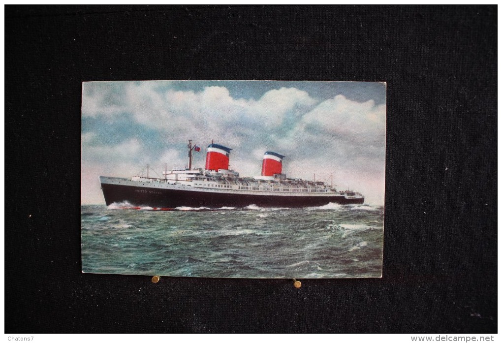 W - 488 - America - Bateau -  S.s. United States - Circulé 1963 - Wereld