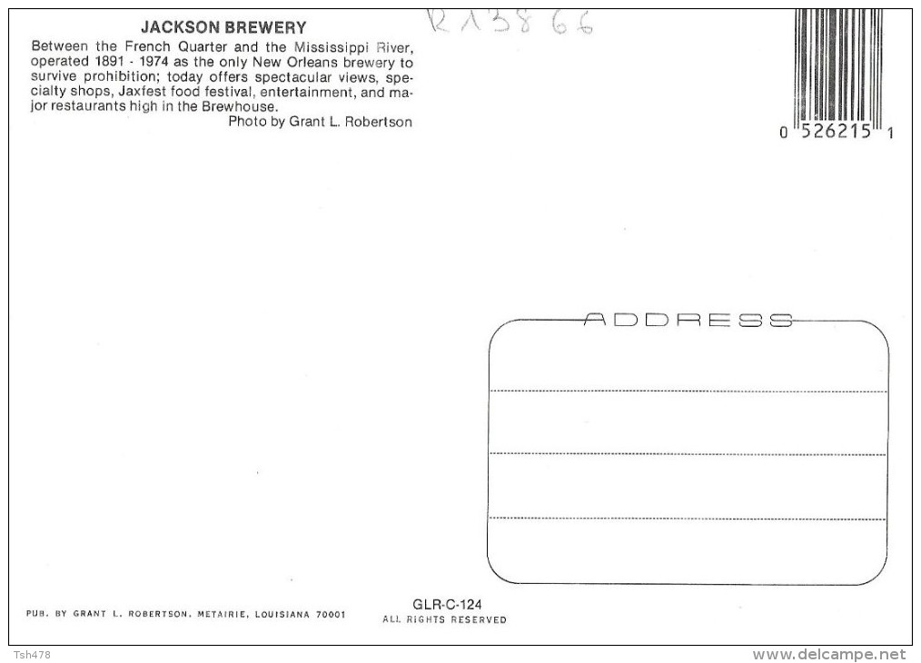 LOUISIANA---NEW ORLEANS--jackon Brewery---voir 2 Scans - New Orleans