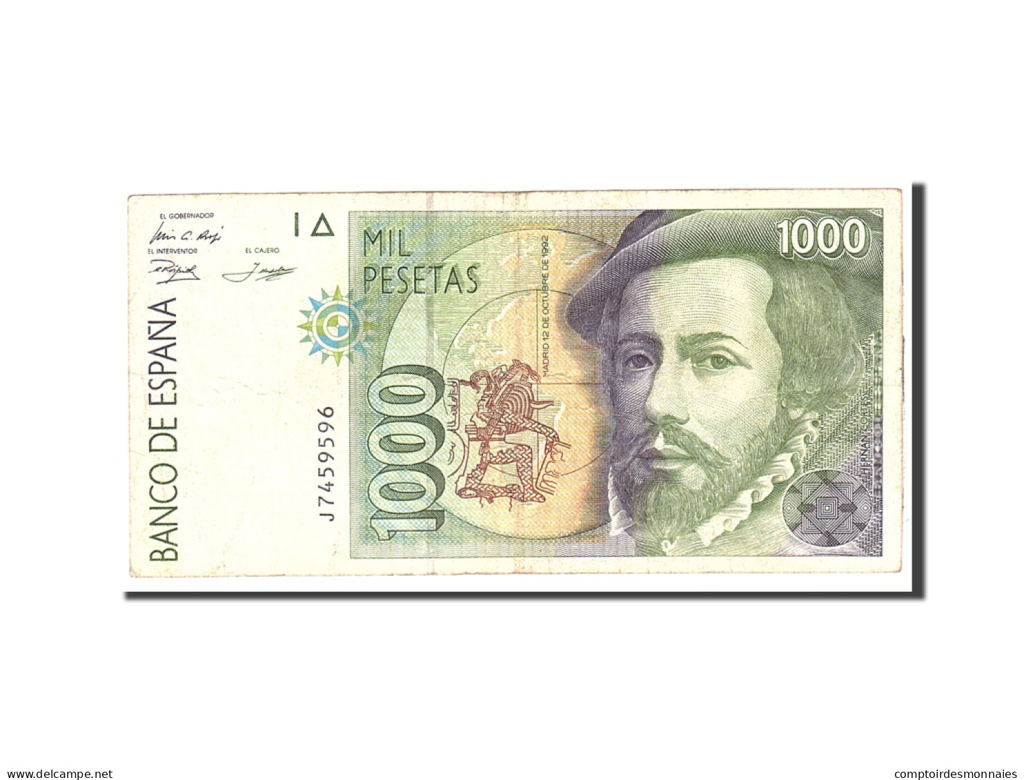 Billet, Espagne, 1000 Pesetas, 1992, 1992-10-12, KM:163, TTB - [ 4] 1975-… : Juan Carlos I