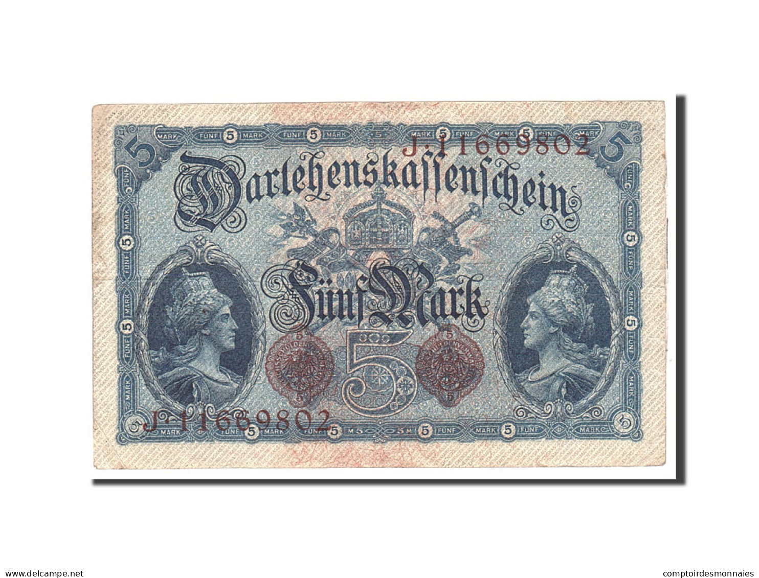 Billet, Allemagne, 5 Mark, 1914, 1914-08-05, KM:47c, TTB - 5 Mark