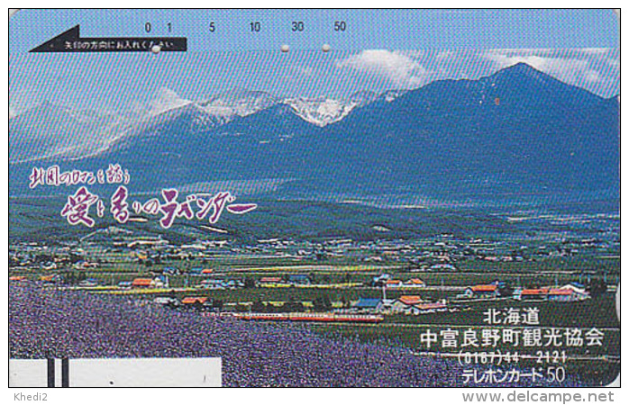 Télécarte Ancienne Japon / 110-8437 - Paysage Montagne - Mountain Japan Front Bar Phonecard / A - Balken Telefonkarte - Montañas