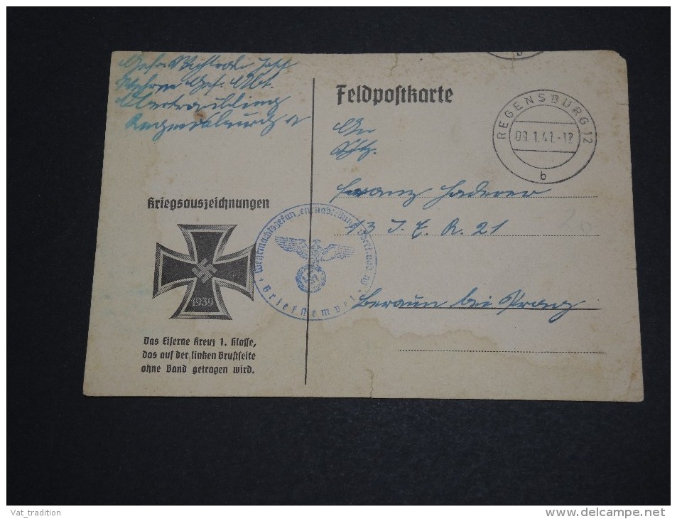 ALLEMAGNE - Carte De Franchise Militaire En 1941 - A Voir - L 2013 - Lettres & Documents