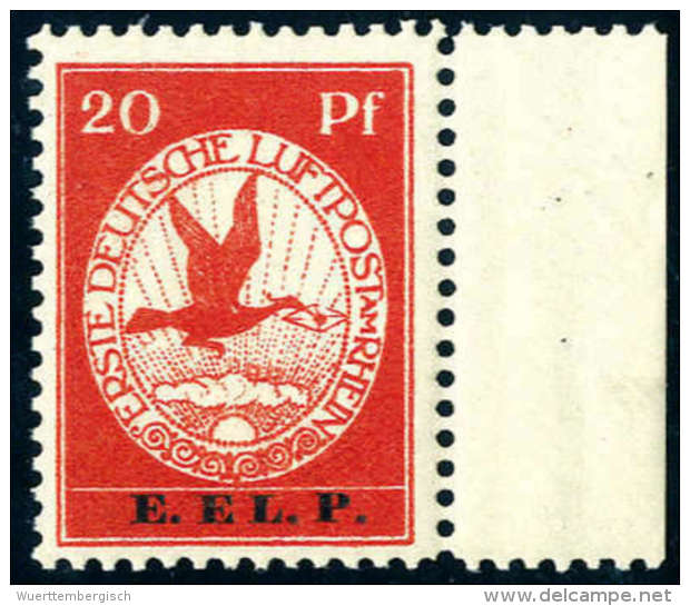 E.EL.P. 20 Pfg., Tadellos Postfrisch Vom Re. Bogenrand.Katalogpreis: 450,- (Michel: VI) - Other & Unclassified