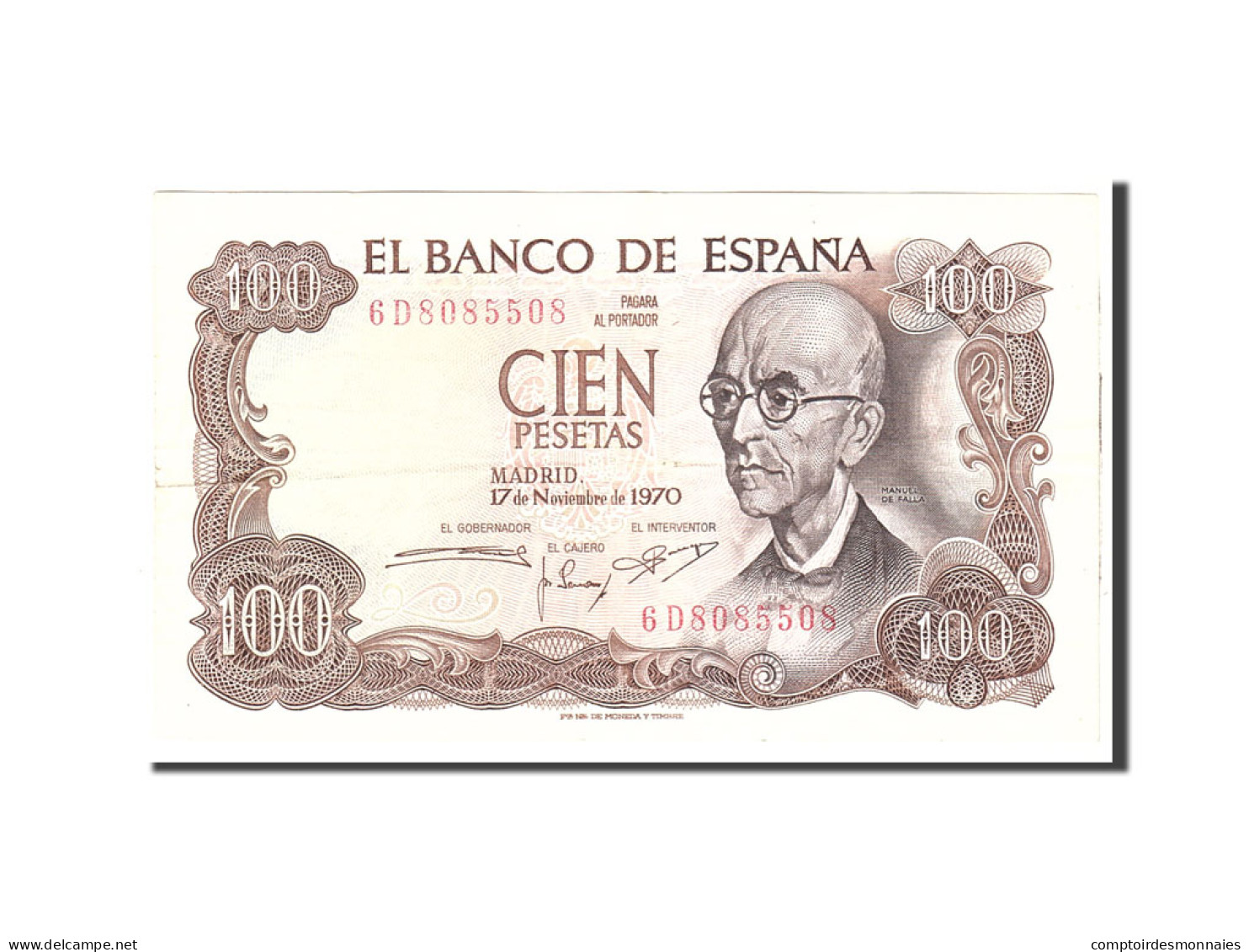 Billet, Espagne, 100 Pesetas, 1970, 1970-11-17, KM:152a, TTB - 100 Pesetas