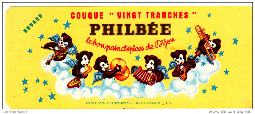 BUVARD COUQUE PHILBEE LE BON PAIN D'EPICES DE DIJON 20.5X8.5 BON ETAT VOIR SCAN - Pain D'épices