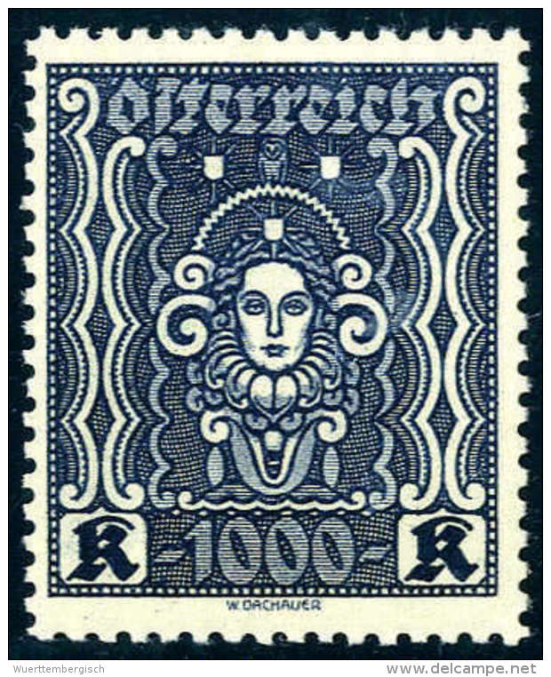 1922, Frauenkopf 1000 K. Mit Linienzähnung 11&frac12;, Postfrisch. Befund Ferchenbauer.Katalogpreis:... - Other & Unclassified
