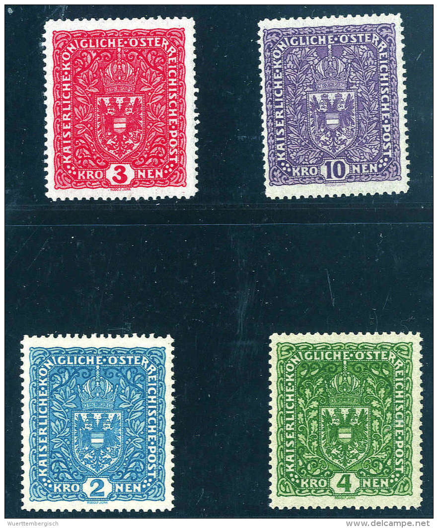 ** 1917, 2-10 Kr., Serie Mit Unterschiedlichen Formaten.Katalogpreis: 730.- (Michel: 204/07) - Other & Unclassified