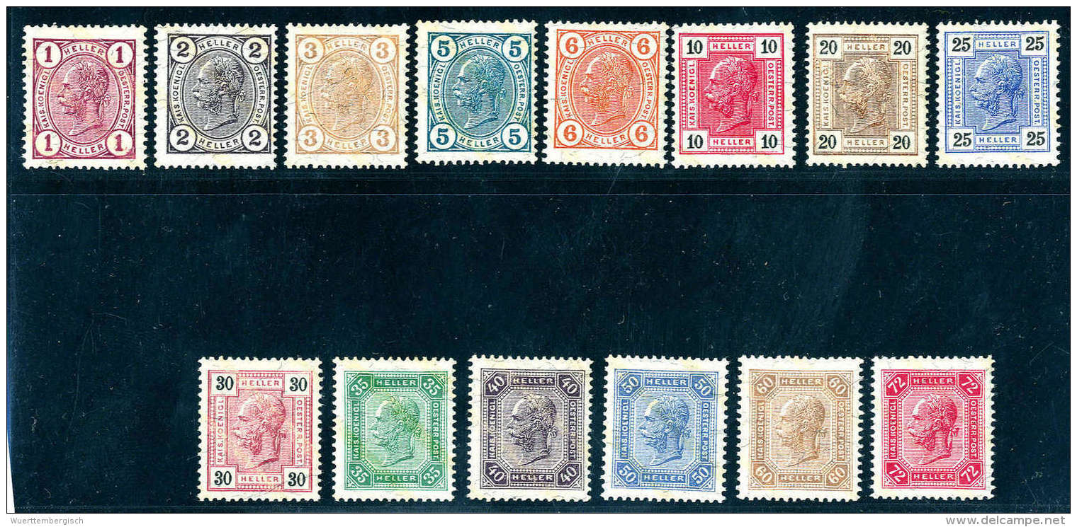 1904, Serie Von 14 Werten Mit Lackstreifen, Postfrisch.Katalogpreis: 1.100.- (Michel: 105/118) - Other & Unclassified