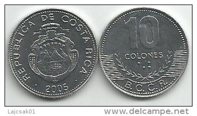 Costa Rica 10  Colones 2005. High Grade - Costa Rica