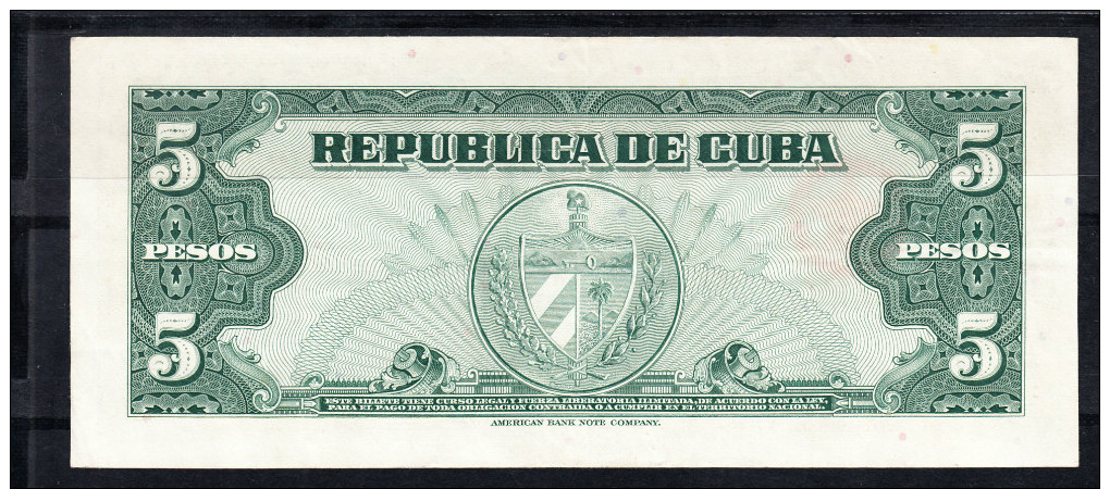 CUBA 1960. 5 PESOS. MAXIMO GOMEZ.   EBC   B880 - Cuba