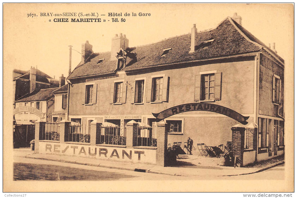 77-BRAY-SUR-SEINE- HÔTEL DE LA GARE - CHEZ MARIETTE - Bray Sur Seine