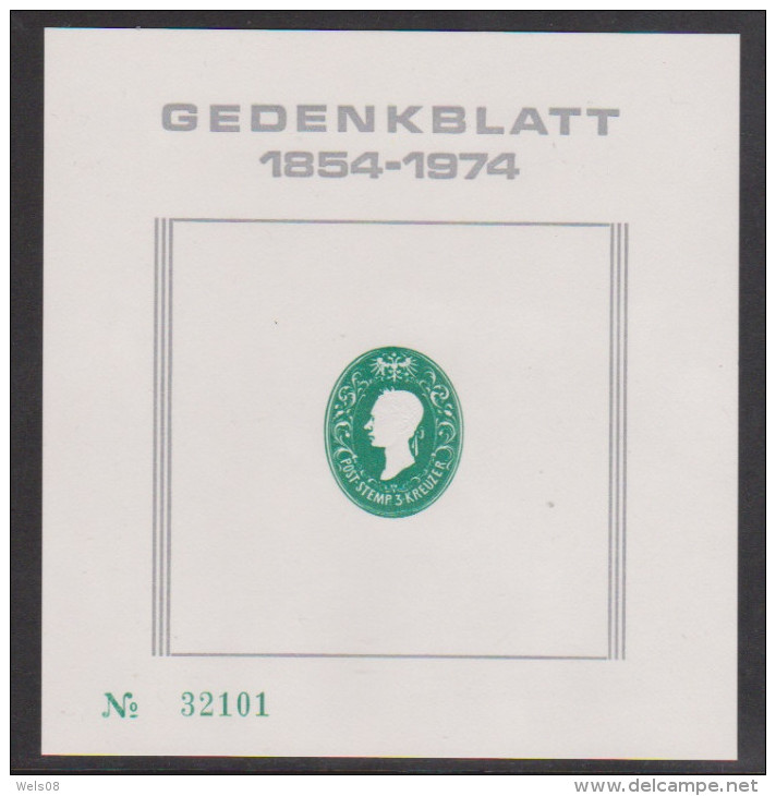 Österrreich 1975: Gedenkblock "Radnitzky-Gedenkblatt" (siehe Foto)      Zoom     Enlarge  Ähnlichen Artikel Verkaufen? - Briefe U. Dokumente