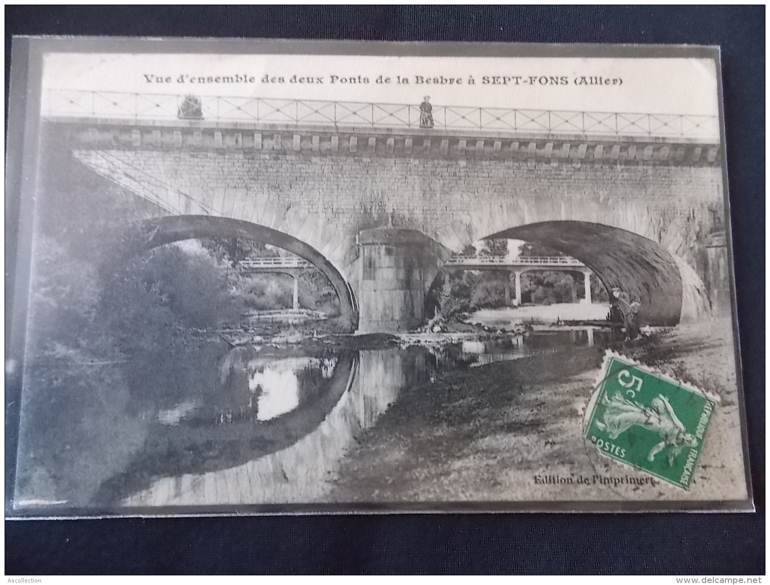 Vue D Ensemble Des Deux Ponts De La Besbre à Sept Fons Allier - Other & Unclassified