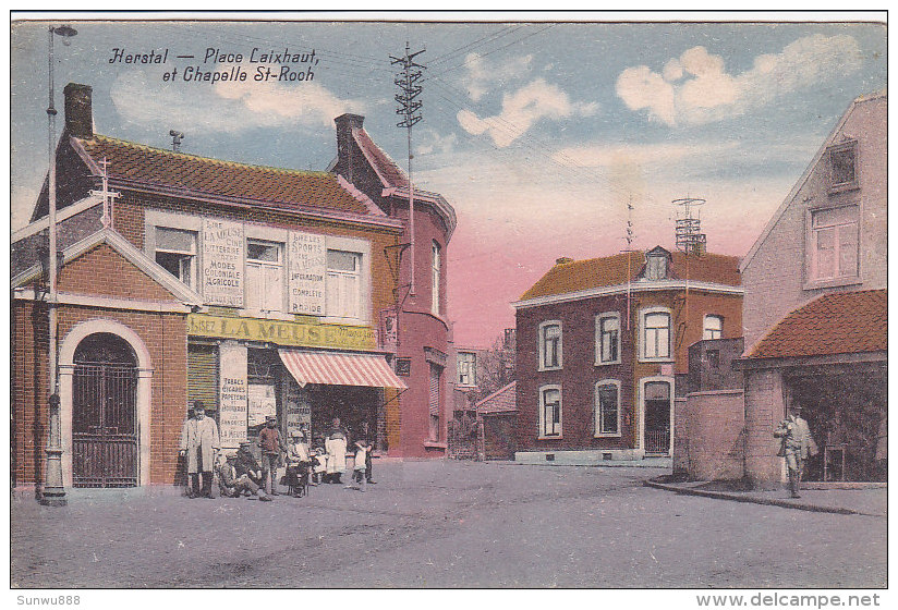 Herstal - Place Laixhaut Et Chapelle St-Roch (top Animation, Colorisée, Librairie, Maison Gérard) - Herstal