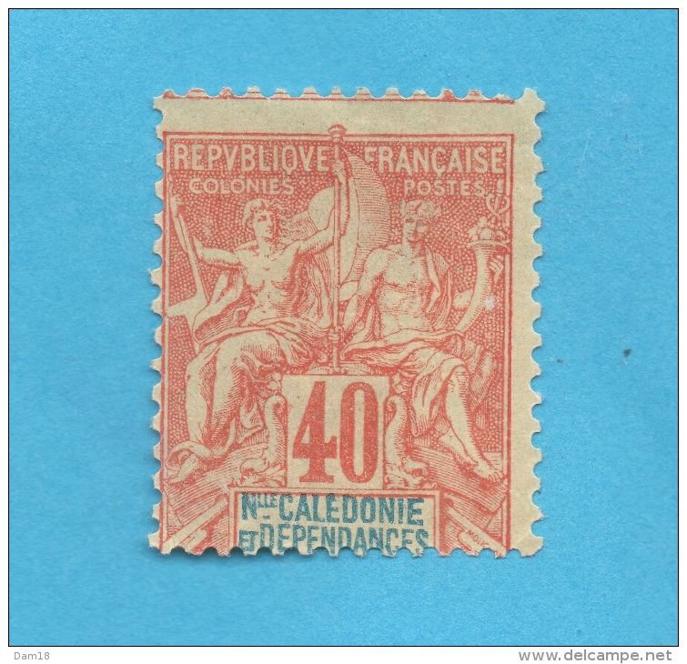 NOUVELLE CALEDONIE N°50 (*) (YT) 40c. TYPE GROUPE COTE 30 EUROS PHOTOS R/V - Unused Stamps