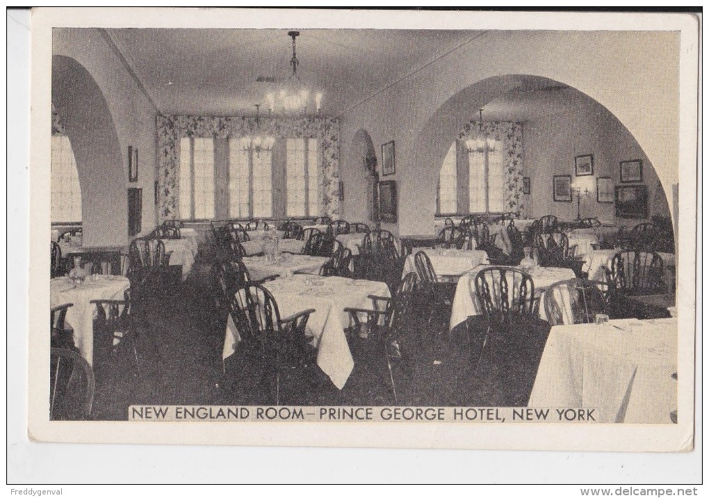 NEW YORK PRINCE GEORGE HOTEL NEW ENGLAND ROOM - Cafés, Hôtels & Restaurants