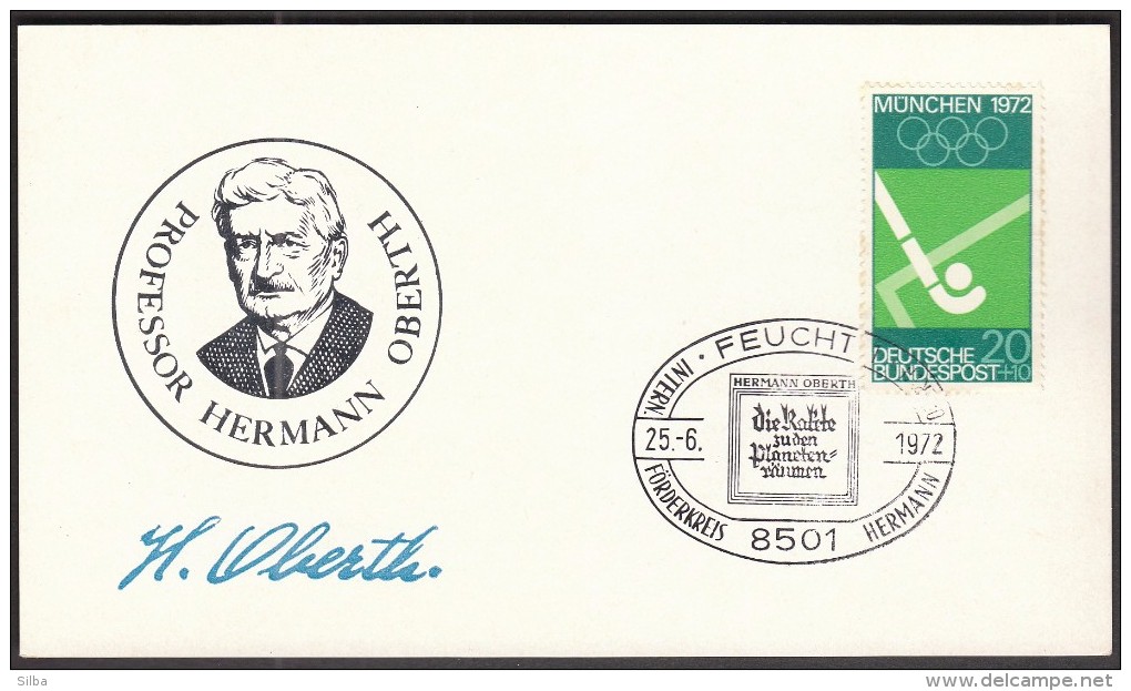 Germany Feucht 1972 / Hermann Oberth / German Physicist - Otros & Sin Clasificación