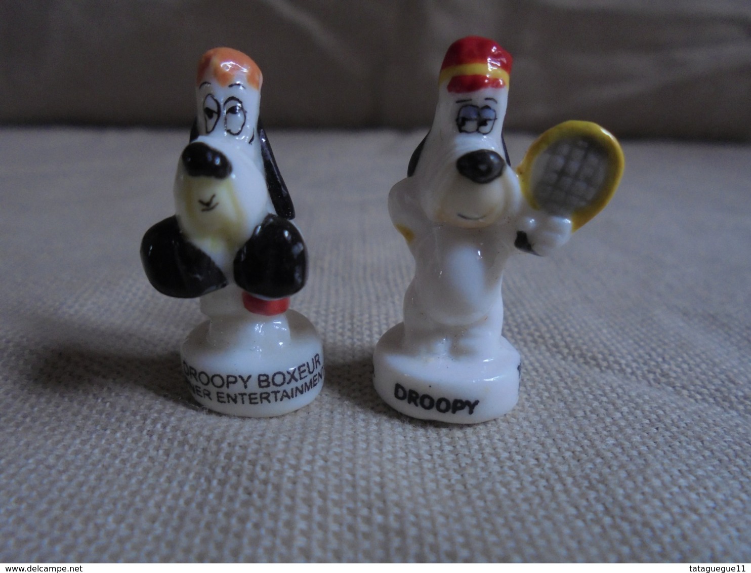 Vintage - Petit Lot De 2 Fèves - "Droopy" - Cartoons