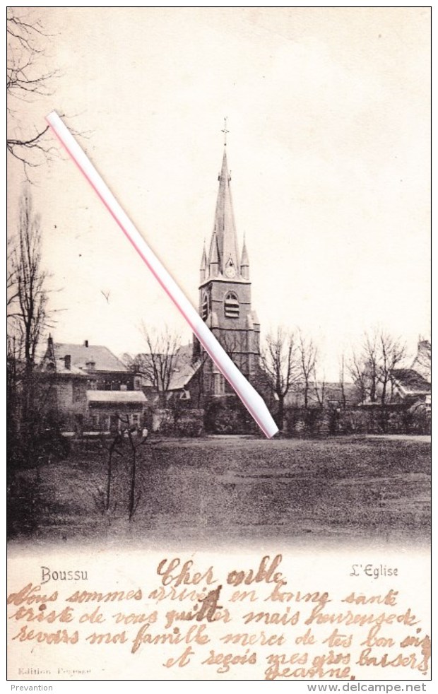 BOUSSU - L'Eglise - (vue Prise Certainement Depuis L'école Des Aumoniers Du Travail) - Boussu