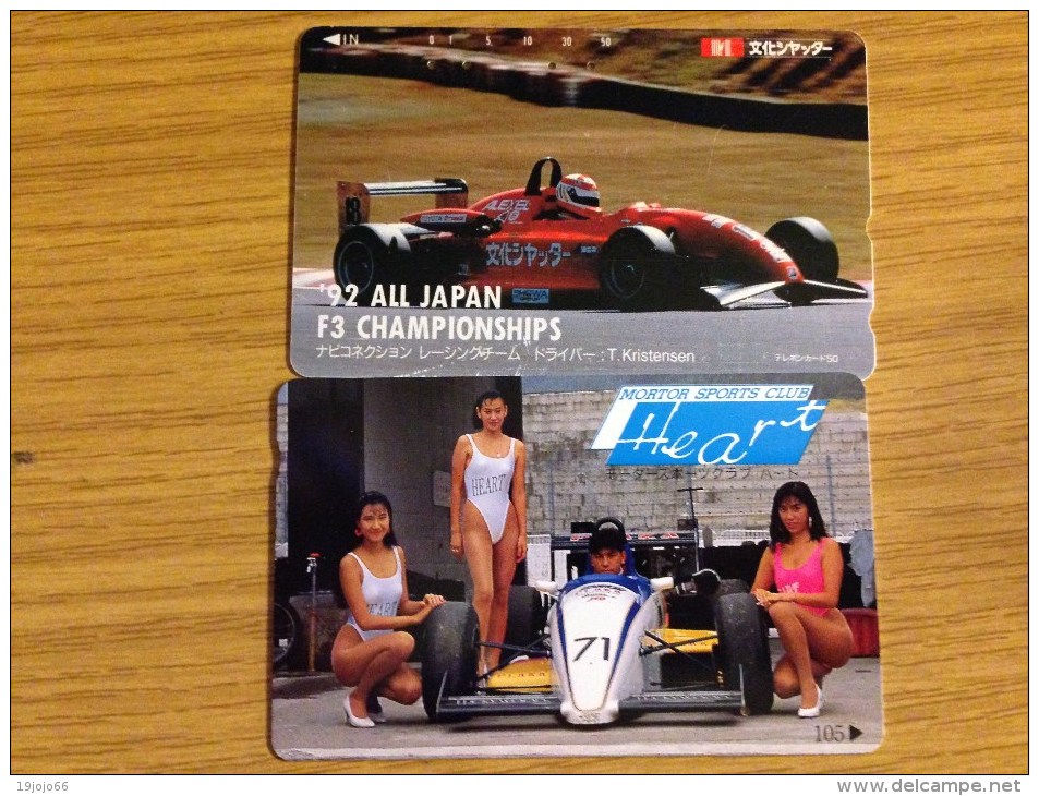 2 Nice Motor Sport Cards - Formula 3 Japan 105u.  - No110-011 + 110-127863 - Fine Used - Japan