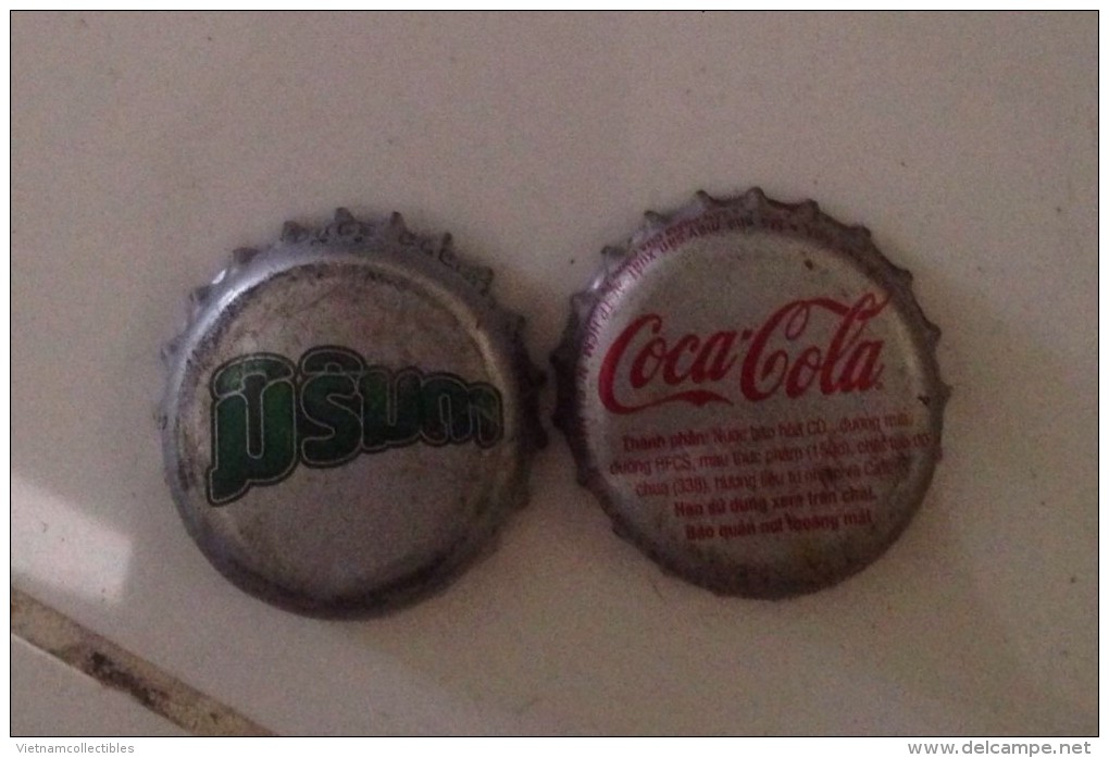 Laos Coca Cola & Sprite 2016 Used Crown Cap / Kronkorken / Chapa / Tappi - Caps