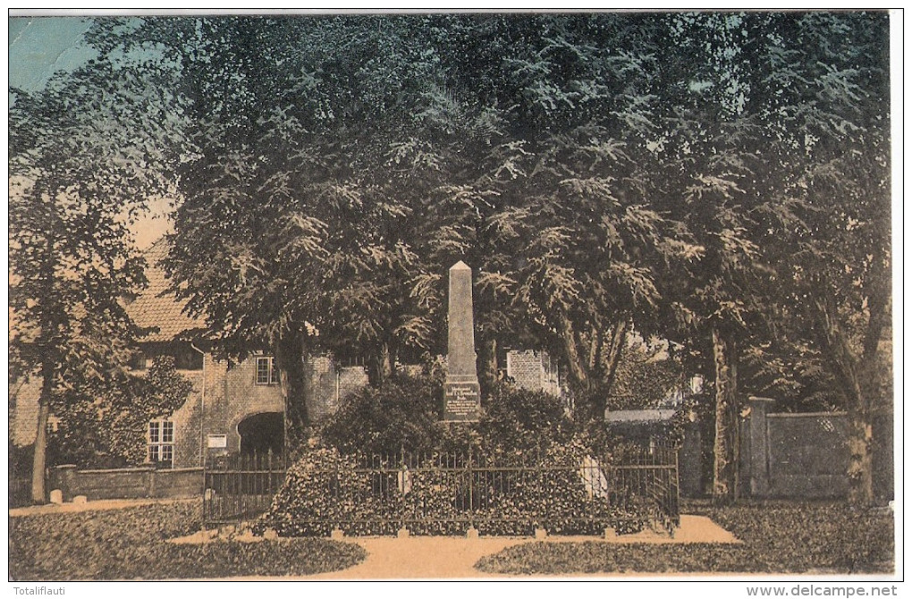 PREETZ Reventlow Denkmal Mit Kloster Eingang Platane N Color 29.7.1909 Gelaufen Nach Villa Kiebitzhörn Post Benz - Preetz