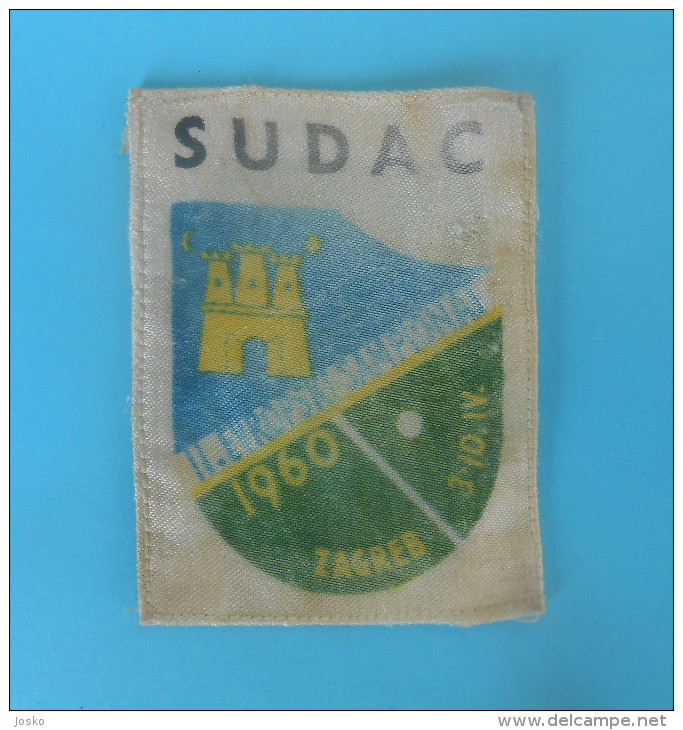 2. TABLE TENNIS EUROPEAN CHAMPIONSHIP 1960. ´´ JUDGE ´´ Original Vintage Official Patch * Tennis De Table Tischtennis - Tennis De Table