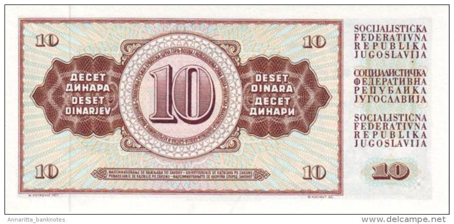 YUGOSLAVIA 10 DINARA 1978 P-87a UNC  [ YU087a ] - Yougoslavie