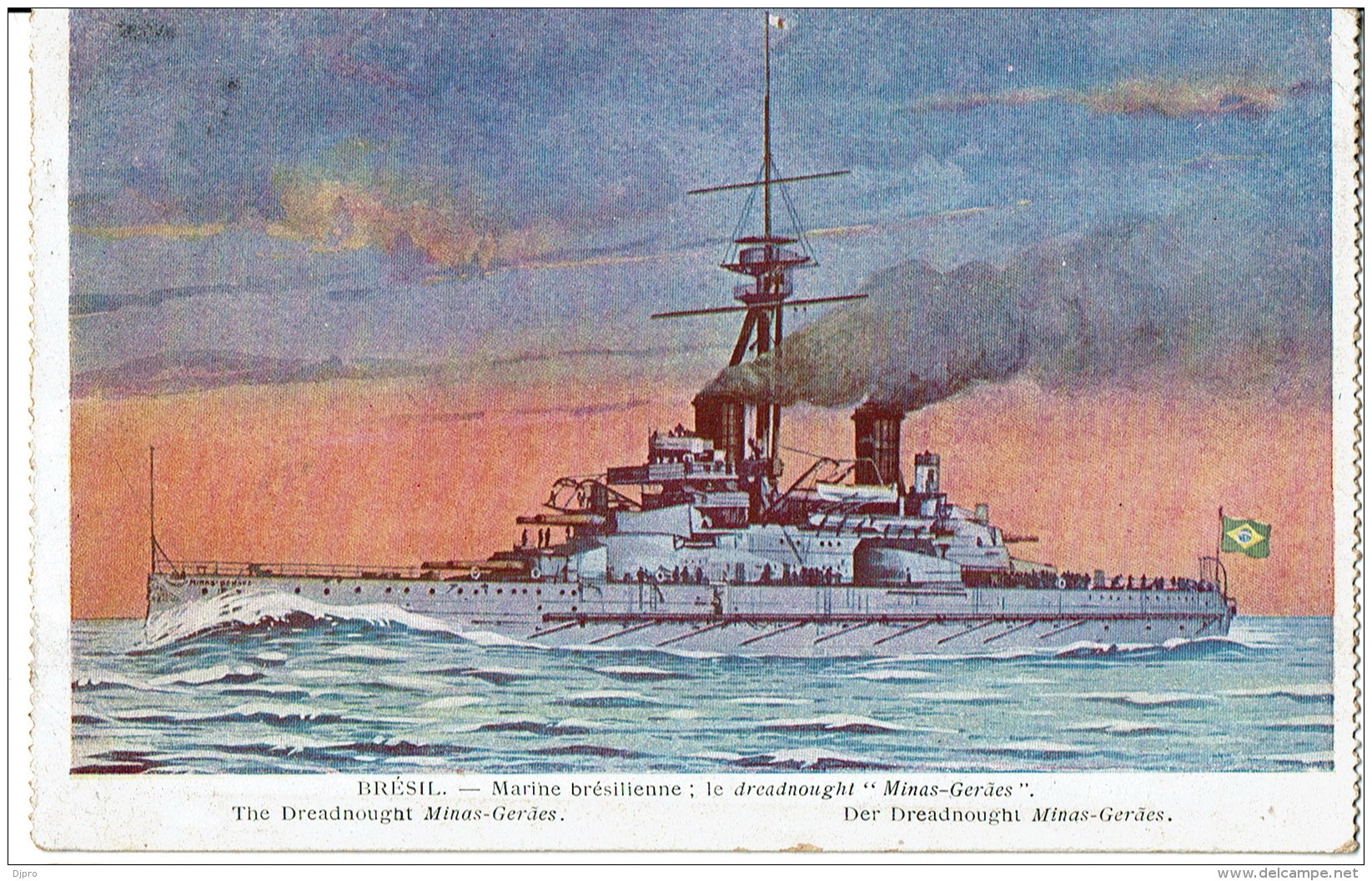 Brésil   Marine  Brésillienne  Le Dreadnought  Minas  Geras - Guerra