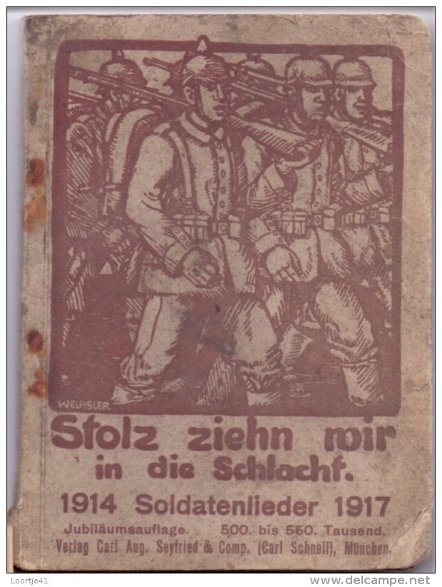 Boekje - Muziek - Soldatenlieder 1914 - 1917 - WO I - Verlag Seyfried Munchen - Autres & Non Classés