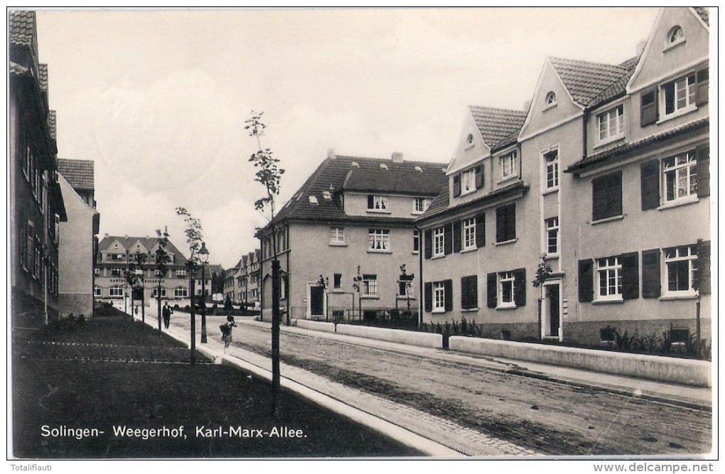 SOLINGEN Weegerhof Karl Marx Allee Belebt 12.9.1932 Gelaufen - Solingen