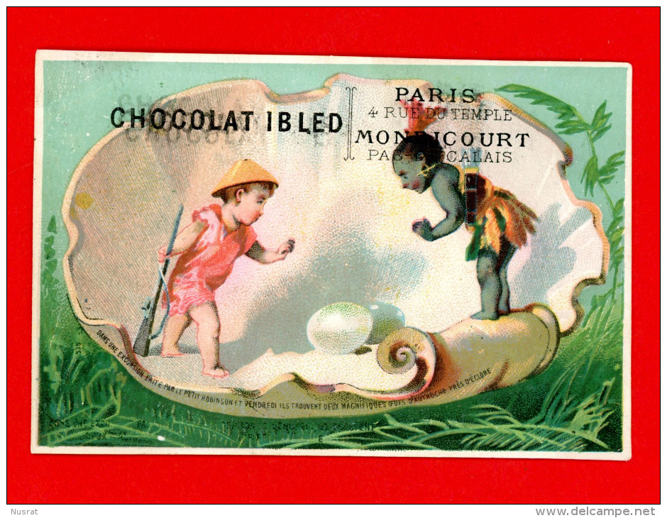 Chocolat Ibled, Chromo Robinson Crusoe & Vendredi - Ibled