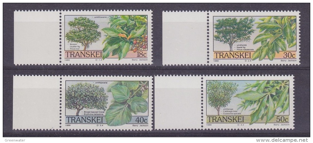 Transkei 1989 Indigenous Trees 4v (+margin) ** Mnh (32049) - Transkei