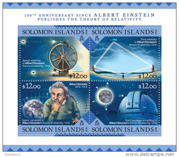 Solomon Islands. 2016 Albert Einstein. (206a) - Albert Einstein