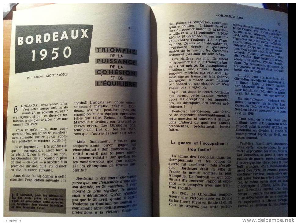 Sport Digest Numéro 19, Juin 1950 - (Coupe Du Monde De Football 1950, Girondins De Bordeaux) - Sport