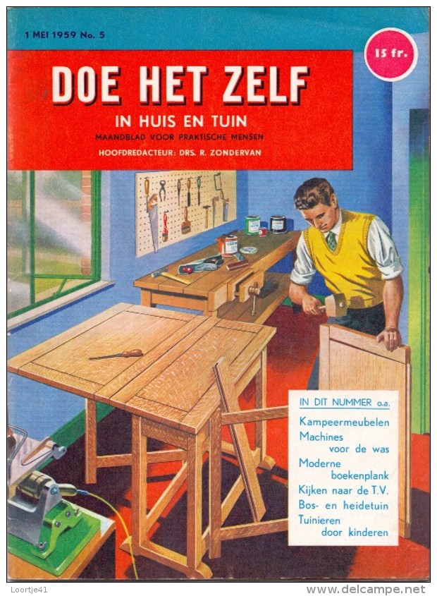 Tijdschrift Doe Het Zelf - In Huis En Tuin - 1 Mei 1959 - Pratique