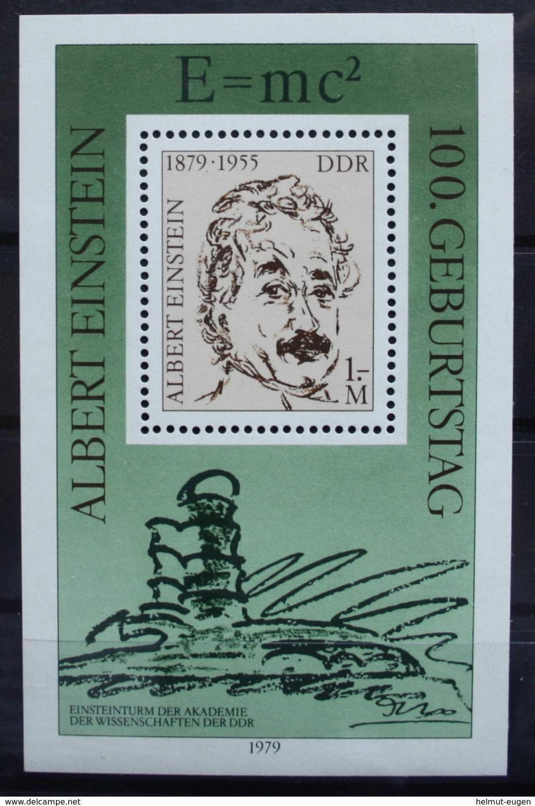 MiNr. 2402 (Block 54) Deutschland Deutsche Demokratische Republik 1979, 20. Febr. Blockausgabe: 100. Geburtstag Von Albe - 1971-1980