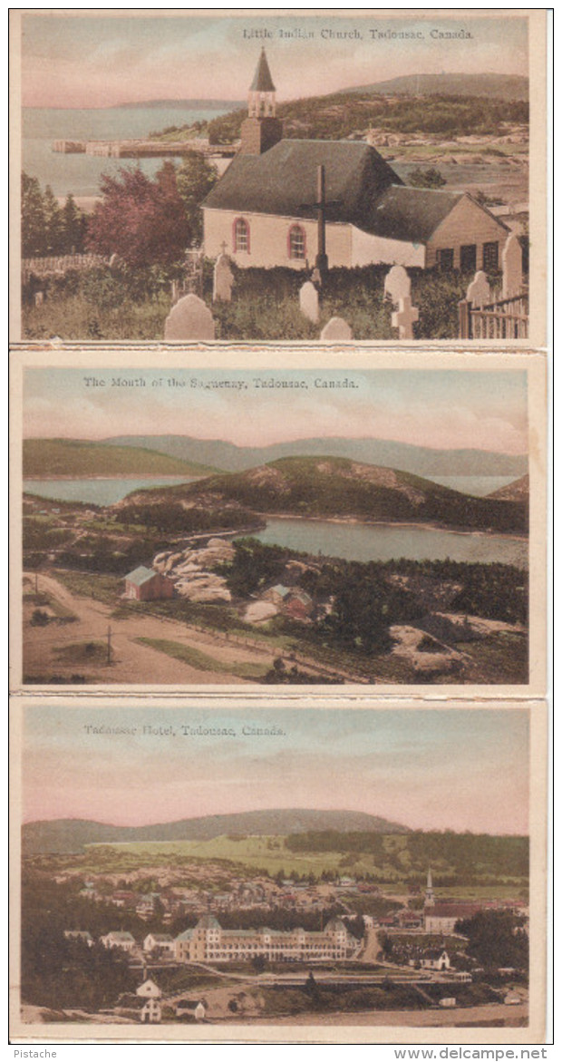 Lot Of 6 Vintage Cards - Tadoussac Québec Canada - Hotel - Cape Trinity - Indian Church - 6 Scans - 5 - 99 Postcards