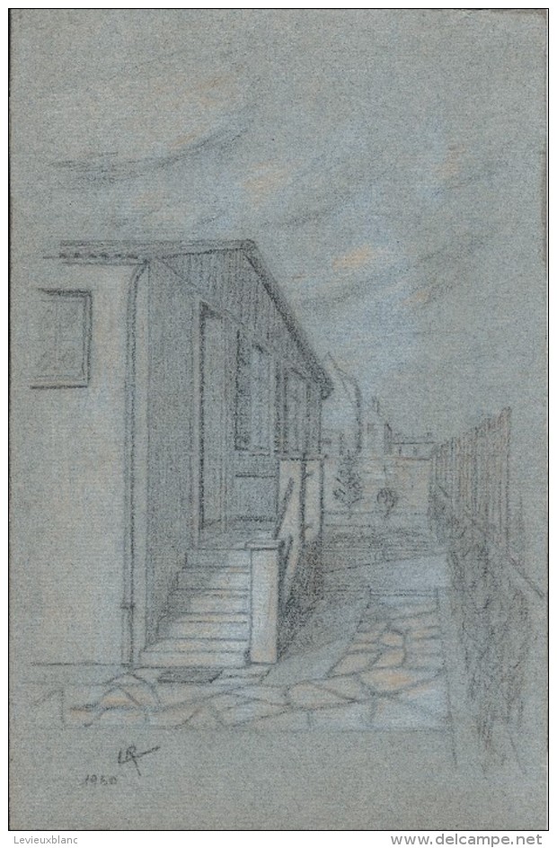 Dessin D´amateur/Crayon /L RACLET/Non Encadré/Sartrouville / Entrée De Villa/1960    GRAV166 - Dessins